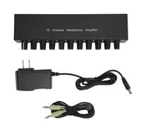 Amplificateur de casque Aux Mini Jack, entrée 3.5mm, canal 1 entrée 10 sorties, adaptateur d'amplificateur de son stéréo, distributeur 100-240V, prise US