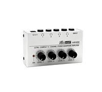 Amplificateur de Casque HA400 4 Canaux, Amplificateur Audio Stéréo Ultra-Compact, Amplificateur pour Écouteurs, Prise US