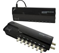 Amplificateur de distribution d'antenne TV 6 voies - Amplificateur répartiteur 4G type F coaxial DC