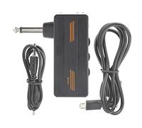 Amplificateur de guitare électrique à prise jack, ampli portable rechargeable pour guitare - ampli intégré avec effet de distorsion, batterie rechargeable intégrée pour la pratique