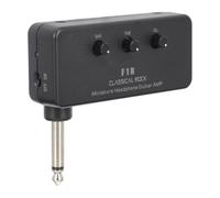 Amplificateur de Guitare Électrique Contrôle du Ton Portable, Mini | Prise Stéréo 1/8 Pouce, Alimentation 2 Piles Aaa, Pratique Silencieuse au Casque, ABS Noir Argenté Plusieurs styles