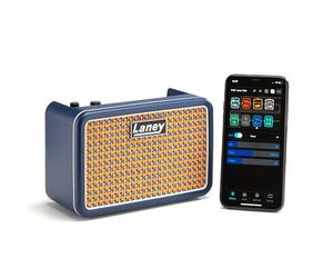 Amplificateur de Guitare Intelligent et Portable Laney Prism Mini - Ampli d'entraînement piloté par Application avec 100 préréglages, 17 modèles d'amplis, Basse et Acoustique - Blu