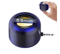 Amplificateur de haut-parleur portable 5X, mini téléphones portables portables amplificateur de son 5x avec 3,5 mm et type C, son Plug & Play pour musique/appels pour smartphone, tablette (Bleu-3,5 mm