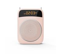 Amplificateur De Parole Portable 15W, Microphone Filaire, Audio, Haut-parleur Compatible, Guide L'enseignant Et L'instructeur pour l'enseignement(Pink)