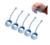 Amplificateur de poignée - 5 pièces - En silicone élastique - Pour les doigts et les mains - Kit d'entraînement portable pour améliorer la force des doigts et des poignets