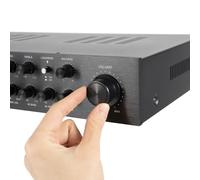 Amplificateur de puissance 600 W - Double canal audio stéréo - Avec RCA, USD, SD, AUX, MIC IN - Pour karaoké, home cinéma, bar, extérieur