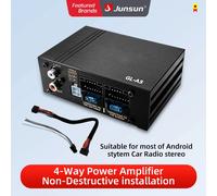 Amplificateur de puissance de voiture Junsun 4×80W DSP, processeur audio, aigus et basses spéciaux pour l'amélioration de la qualité audio des radios Android, subwoofer plug-and-play For Universal mod