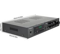 Amplificateur de puissance numérique, son Hi-Fi, connectivité Bluetooth, noir