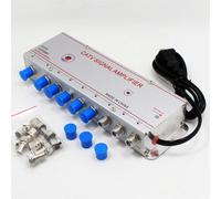 Amplificateur de répartiteur de câble TV CATV,amplificateur de signal d'antenne TV numérique,équipement domestique,prise US,AC 220V,4 voies,20dB,45Mhz à 860MHz - Type 1 in 8 out #B