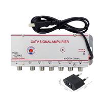 Amplificateur de répartiteur de câble TV CATV,amplificateur de signal d'antenne TV numérique,équipement domestique,prise US,AC 220V,4 voies,20dB,45Mhz à 860MHz - Type 1 in 6 out with EU #A