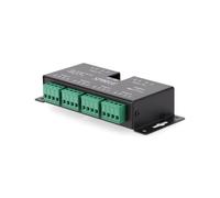 Amplificateur de signal - amplifie le signal de bandes LED numériques de 24 V, dimensions 140 x 70 x 27 mm, couleur noire, idéal pour optimiser les lumières LED