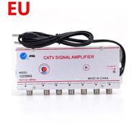 Amplificateur de signal d'antenne TV numérique,répartiteur de télévision par câble,amplificateur 20dB,équipement domestique,45MHz à 860MHz,prise UE,220V - Type 1 in 6 out EU Plug