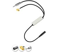 Amplificateur de Signal D'autoradio Universel 12V 50 Antenne FM/AM Dab+ Dab Radio avec SMB Femelle à DIN Mâle Adaptateur pour Voiture Camion