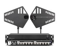 Amplificateur De Signal De Microphone, Kit De Distribution Sans Fil UHF, Avec 2 Antennes, 8 Ports D'entrée/sortie, Fréquence 400-950 MHz, Gain Réglable Sur 31 Niveaux