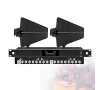 Amplificateur de signal de microphone sans fil avec distribution d'antenne UHF, entrée 8/16, plage de fréquences 450-950 MHz, comprend 2 palettes d'antenne directionnelles actives