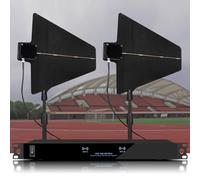 Amplificateur de signal de microphone sans fil avec palettes d'antenne, système de distribution d'antenne UHF, portée de 900 m, fréquence de 400 à 950 MHz pour école, scène, mariage, discours