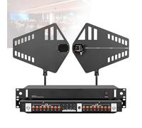 Amplificateur de signal de microphone sans fil, distribution d'antenne UHF, 16 ports d'entrée/sortie, plage de fréquence 400-950 MHz, comprend 2 palettes d'antenne directionnelles actives