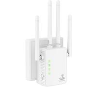 Amplificateur de signal d'extension WiFi jusqu'à 10 000 m² et 55 appareils, répéteur Internet sans fil, amplificateur longue portée avec port Ethernet, configuration à 1 touche, point d'accès