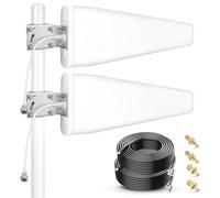 Amplificateur de signal extérieur 5G/4G LTE MIMO Log-Periodique 698-3800 MHz, 7-12 dBi, avec câble de 10 m, fiche SMA/TS9, pour routeur 5G-4G