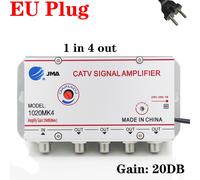 Amplificateur de signal TV numérique par câble,équipement TV applicable à la télévision par câble analogique/numérique/onde de sol/antenne extérieure - Type 1 in 4 out EU Plug