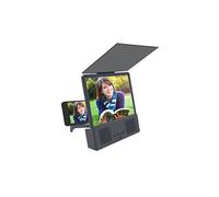 Amplificateur de support téléphone mains libres Bluetooth amplificateur d'écran vidéo 3d HD - Noir Noir