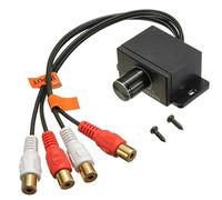 Amplificateur de Voiture Contrôleur de Volume Femelle Entrée Sortie 2 Mâle Femelle Potentiomètre Audio de Voiture 12V Multicolore