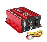 Amplificateur de voiture d'ampli haut-parleur - mini booster audio stéréo, contrôle puissance à 2 canaux | Kit d'amélioration du son véhicule haute puissance, compactt basse triple expert avec bouton