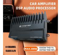 Amplificateur de voiture DSP 4 canaux, 300W max / 4x75W RMS B, processeur de son numérique pour système audio de véhicule