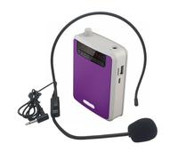 Amplificateur de Voix, Amplificateur Vocal Portable Avec Clip De Ceinture, Casque, Microphone, Support Radio Fm Tf, Haut-parleur Mp3, Livraison Directe(PURPLE)