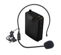 Amplificateur de Voix, Amplificateur Vocal Portable Avec Clip De Ceinture, Casque, Microphone, Support Radio Fm Tf, Haut-parleur Mp3, Livraison Directe(Zwart)