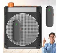 Amplificateur de voix Bluetooth avec microphone sans fil, système de sonorisation portable pour l'enseignement et les réunions, comprend 2 micros cravate magnétiques, idéal pour les cours de classe ou