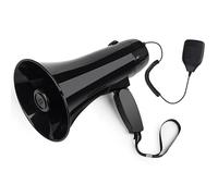 Amplificateur de Voix, Haut-parleur mégaphone Portable, puissance 35W, Microphone portatif, sirène intégrée(Zwart)