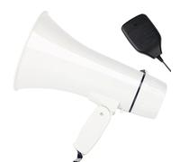Amplificateur de Voix, Haut-parleur mégaphone Portable, puissance 35W, Microphone portatif, sirène intégrée(blanc)
