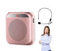 Amplificateur de voix - Haut-parleur personnel portable | Système vocal puissant rechargeable de 2200 mAh avec microphone filaire, dispositif de sortie sonore claire pour l'enseignement, guide