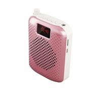 Amplificateur de Voix, Microphone Haut-parleur Portable, Appaira Automatique, Amplificateur Vocal, Mégaphone, Colonne De Charment USB(Rose gold)