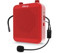 Amplificateur de Voix Portable 30W 2800mah Batterie Rechargeable de Grande capacité avec Microphone Amplificateur Vocal Bluetooth pour Salle de Classe, réunions et extérieur (Rouge)
