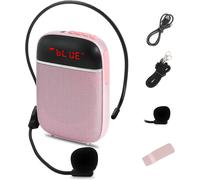 Amplificateur De Voix Portable Bluetooth, Mini Haut-Parleur Filaire Rechargeable Avec Microphone, Utiliser En Classe, Et Activités De Plein Air, Pour Enseignants, Entraîneurs Et Plus(Bleu)