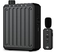 Amplificateur de Voix Portable Microphone Clip sans Fil avec Batterie Rechargeable, Lecteur MP3/TF/USB, Amplificateur Voix sans Fil pour Les Enseignants, Les visites, Les événements