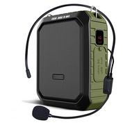 Amplificateur de voix portable sans fil 18W Haut parleuravec casque micro étanche Bluetooth effet mégaphone + batterie de