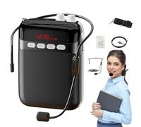 Amplificateur de voix sans fil - Haut-parleur avec PA, amplificateur de voix, batterie longue durée, sangle réglable | Manuel d'instructions pour enseigner aux entraîneurs, chanteurs et entraîneurs