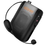 Amplificateur de Voix UHF 20w, Modèle Numérique pour Enseignants et | Bruit, Transmission Stable, Design Portable à Porter à Taille, Ceinture Incluse, Noir