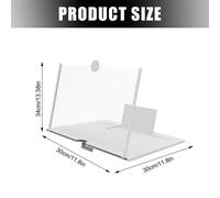 Amplificateur D'écran 3d Amusant 14 Amaran,Loupe Du Matin Mobile Pliante,Amplificateur Vidéo Ultra-Mince,Support Rapide,Agrandissement De La Protection Des Yeux - Type White