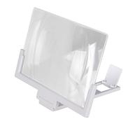 Amplificateur D'écran de Téléphone Pliable 3d 8 à 14 Pouces | Plastique Blanc, Compatible Smartphone, Usage Maison et Bureau, sans Utilisation des Mains, Distance Réglable