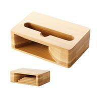Amplificateur d'enceintes de téléphone en bois - colonne montante du téléphone portable de bureau | Dock de haut-parleur naturel pour les appareils mobiles, améliore la clarté d'appel, la musique et l