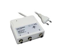 Metronic Amplificateur d'intérieur 332176 – FM/VHF/UHF, Gain réglable 30 dB, Filtre 4G – Blanc