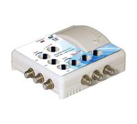 Amplificateur Distributeur d’Intérieur 6 sorties TV TNT UHF Elap 372016 - Gain 21dB, Filtre 4G LTE 700 MHz, 5G, 12V, Réglage de gain