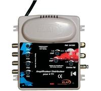 Amplificateur distributeur TV et FM - ELAP - 2 entrées/4 sorties - Noir - Professionnel