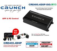 Amplificateur DSP 4 canaux Crunch CRE400.4DSP-ISO.M13 avec câble adaptateur P...