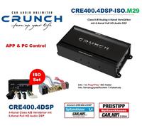 Amplificateur DSP 4 canaux Crunch CRE400.4DSP-ISO.M29 avec câble adaptateur...