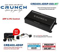 Amplificateur DSP Crunch CRE400.4DSP-ISO.M7 4 canaux avec câble adaptateur...